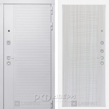 Входная металлическая дверь Piano white 06 (белый софт/сандал белый)