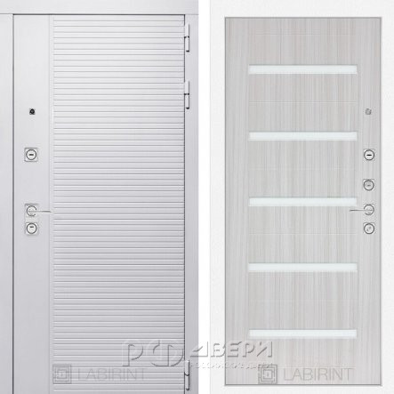 Входная металлическая дверь Piano white 01 (белый софт/сандал белый)