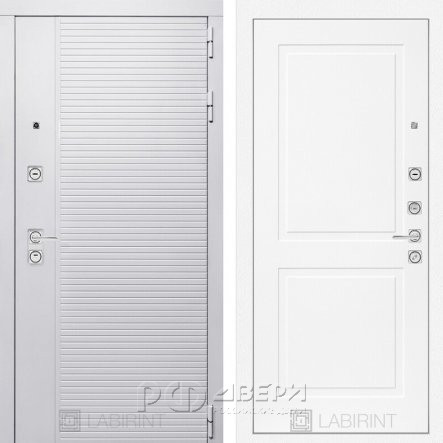 Входная металлическая дверь Piano white 11 (белый софт/белый софт)