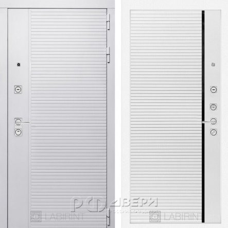 Входная металлическая дверь Piano white 22 (белый софт/белый софт)