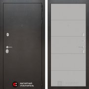 Входная металлическая дверь Silver 13 (антик темное серебро/грей софт)