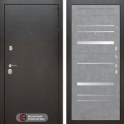 Входная металлическая дверь Silver 20 (антик темное серебро/зеркало бетон светлый)