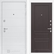 Входная металлическая дверь Trendo 03 (лофт белый/орех премиум)