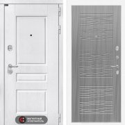 Входная металлическая дверь Versal 06 (альберо браш серебро/сандал серый)
