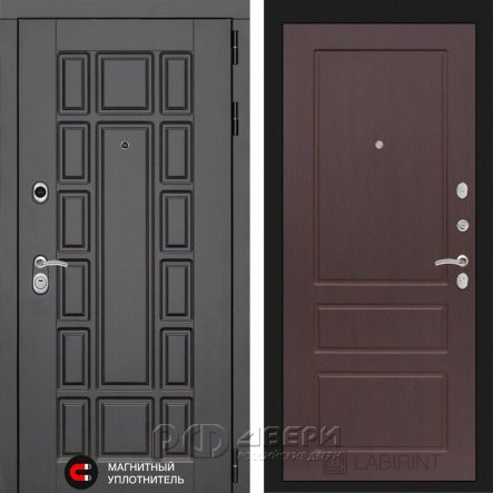 Входная металлическая дверь New york 03 (венге/орех премиум)