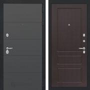 Входная металлическая дверь Art 03 (графит софт/орех премиум)