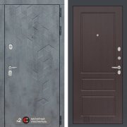 Входная металлическая дверь Beton 03 (альберо грей/орех премиум)