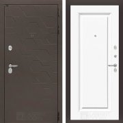 Входная металлическая дверь Smoky 27 (смоки софт/эмаль ral 9003)
