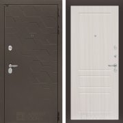 Входная металлическая дверь Smoky 03 (смоки софт/сандал белый)