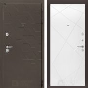 Входная металлическая дверь Smoky 24 (смоки софт/белый софт)