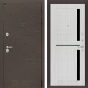 Входная металлическая дверь Smoky 02 (смоки софт/сандал белый)