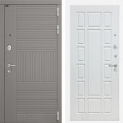 Входная металлическая дверь Forma 12 (шато латте/белое дерево)