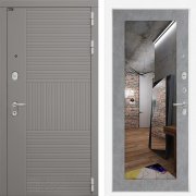 Входная металлическая дверь Forma 18 (шато латте/зеркало бетон светлый)