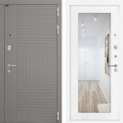 Входная металлическая дверь Forma 18 (шато латте/зеркало белое дерево)