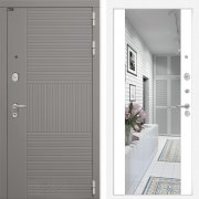 Входная металлическая дверь Forma (шато латте/зеркало белый софт)