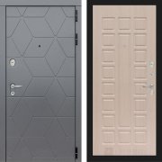 Входная металлическая дверь Cosmo 04 (графит софт/беленый дуб)