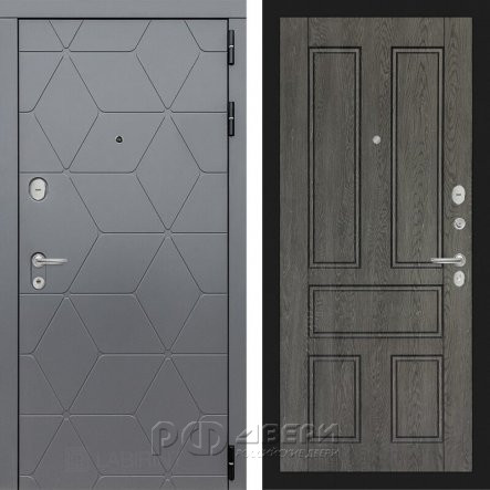Входная металлическая дверь Cosmo 10 (графит софт/дуб филадельфия графит)