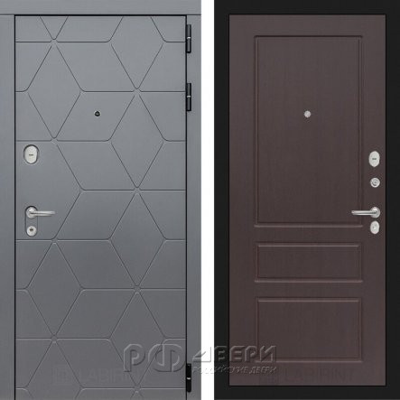 Входная металлическая дверь Cosmo 03 (графит софт/орех премиум)