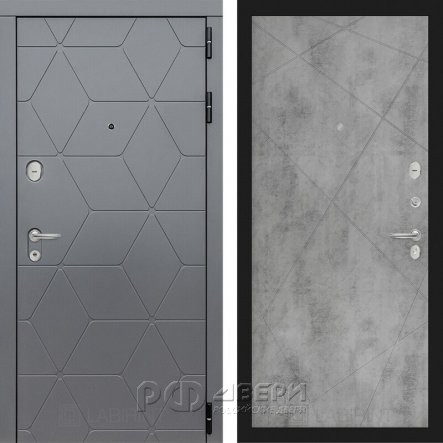 Входная металлическая дверь Cosmo 24 (графит софт/бетон светлый)