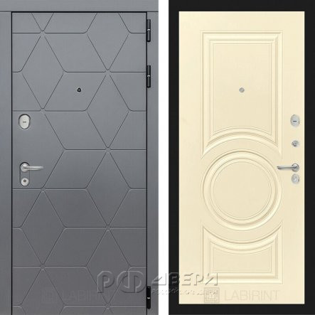 Входная металлическая дверь Cosmo 23 (графит софт/шампань софт)