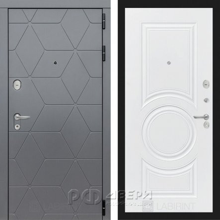 Входная металлическая дверь Cosmo 23 (графит софт/белый софт)