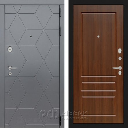 Входная металлическая дверь Cosmo 03 (графит софт/орех бренди)