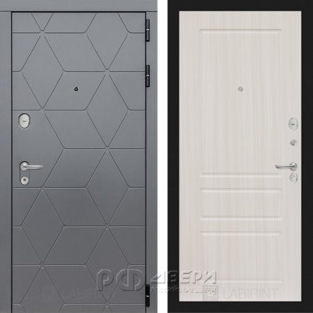 Входная металлическая дверь Cosmo 03 (графит софт/сандал белый)