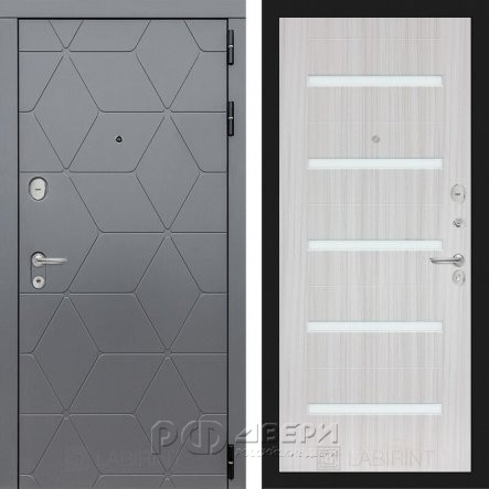 Входная металлическая дверь Cosmo 01 (графит софт/сандал белый)