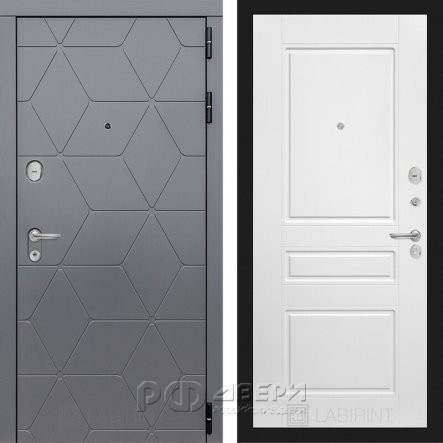 Входная металлическая дверь Cosmo 03 (графит софт/белый софт)