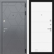 Входная металлическая дверь Cosmo 13 (графит софт/белый софт)