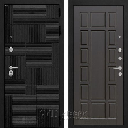 Входная металлическая дверь Pazl 12 (лофт черный/венге)