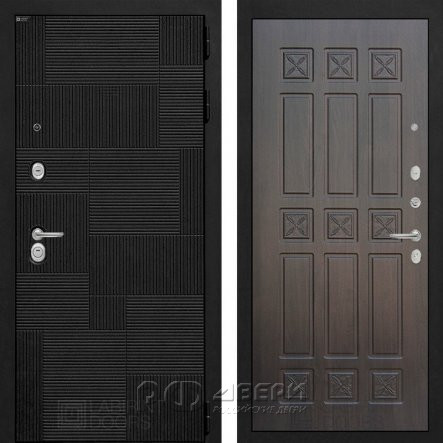 Входная металлическая дверь Pazl 16 (лофт черный/алмон 28)