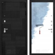 Входная металлическая дверь Pazl 28 (лофт черный/грунт под покраску)