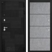 Входная металлическая дверь Pazl 25 (лофт черный/бетон светлый)