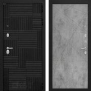 Входная металлическая дверь Pazl 24 (лофт черный/бетон светлый)