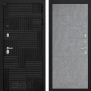 Входная металлическая дверь Pazl 21 (лофт черный/бетон светлый)