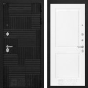Входная металлическая дверь Pazl 11 (лофт черный/белый софт)