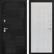 Входная металлическая дверь Pazl 06 (лофт черный/сандал белый)
