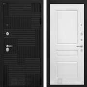 Входная металлическая дверь Pazl 03 (лофт черный/белый софт)