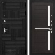 Входная металлическая дверь Pazl 02 (лофт черный/венге)
