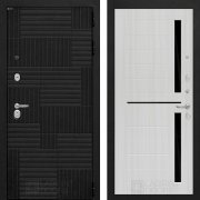 Входная металлическая дверь Pazl 02 (лофт черный/сандал белый)