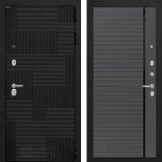 Входная металлическая дверь Pazl 22 (лофт черный/графит софт)