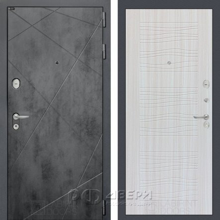 Входная металлическая дверь Loft 06 (бетон темный/сандал белый)