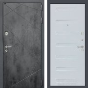 Входная металлическая дверь Loft 14 (бетон темный/дуб кантри белый)