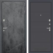 Входная металлическая дверь Loft 13 (бетон темный/графит софт)