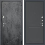 Входная металлическая дверь Loft 11 (бетон темный/графит софт)