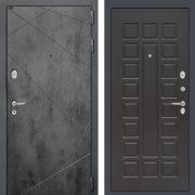 Входная металлическая дверь Loft 04 (бетон темный/венге)
