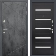 Входная металлическая дверь Loft 01 (бетон темный/венге)