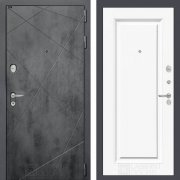 Входная металлическая дверь Loft 27 (бетон темный/эмаль ral 9003)