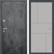Входная металлическая дверь Loft 21 (бетон темный/грей софт)